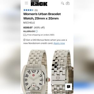 Michele women's fashion watch